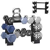 MLOHASING Dumbbell Rack Stand Only - Barbell Iron Weight Rack for Small Dumbbells - Dumbbell Rack with Handle for Home Gym Workout