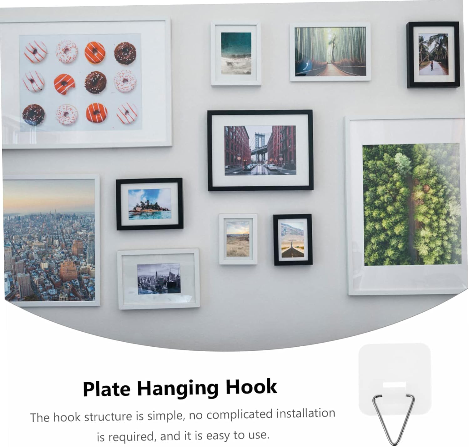 50Pcs Multi Use Invisible Plate Hangers Vertical Wall Dish Hooks for Space Saving Plate Holders for Plates Easy to Use Plate Display Holders