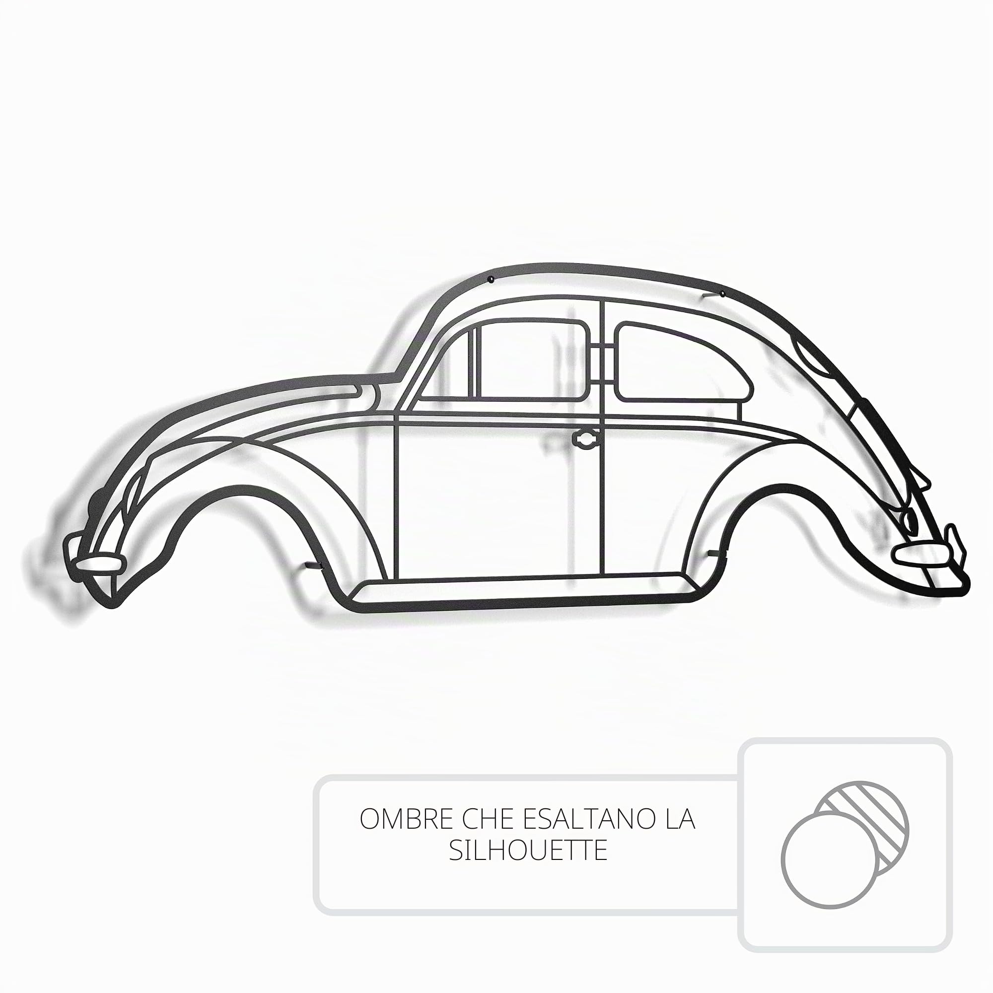 Auto d'epoca. Scultura murale. Ventesimo secolo, Stile retrò, Decorazione classica, Arte in metallo, Ornamento murale, Scultura metallica, Decorazione retrò, Modello classico, Elemento decorativo
