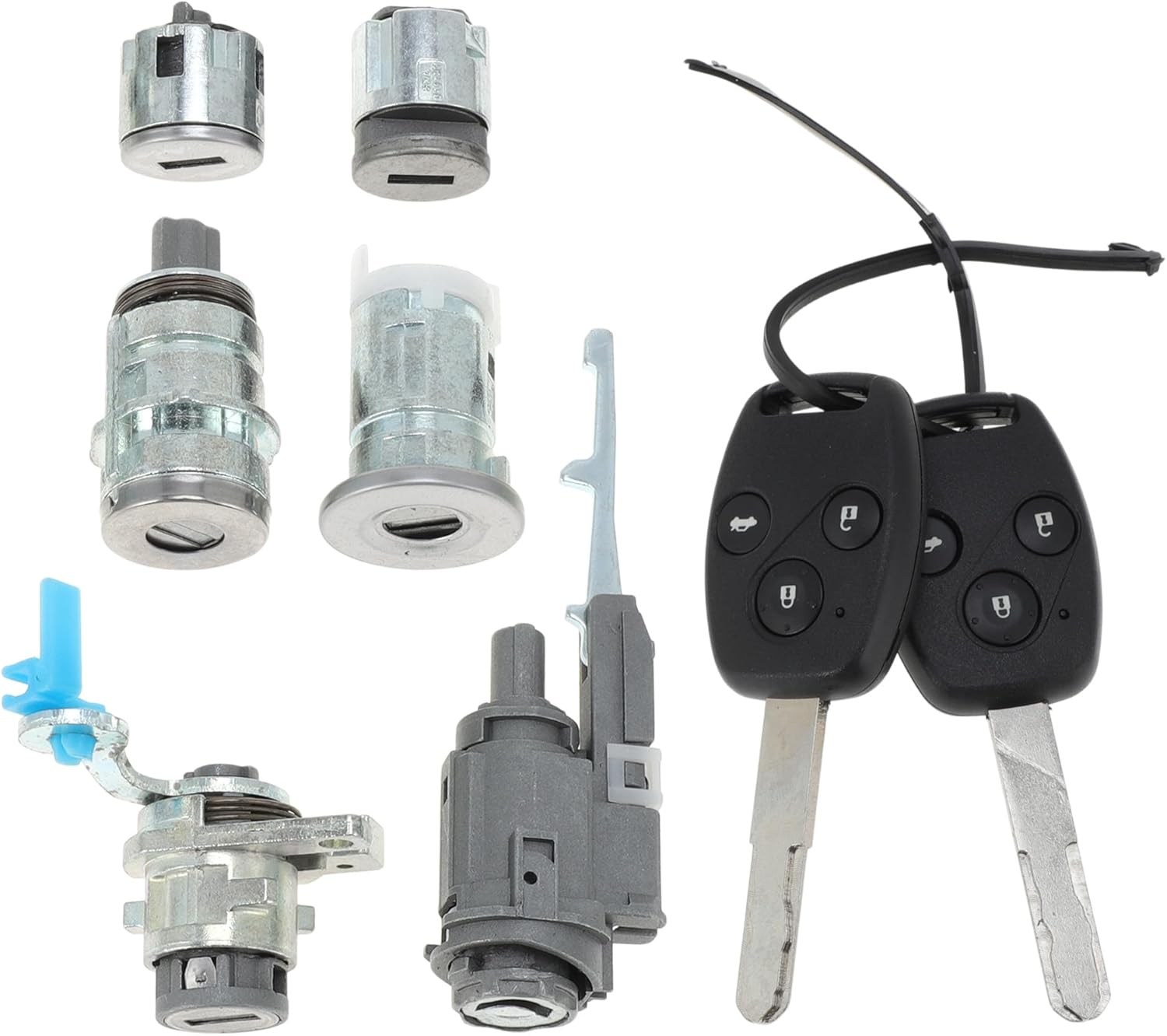 No.06351TE0A11/77520SDAA01 Ignition Lock Cylinder and Door Trunk Lock for Honda Accord 2003-2007 Ignition Switch Cylinder W/Remote Key (with Chip)