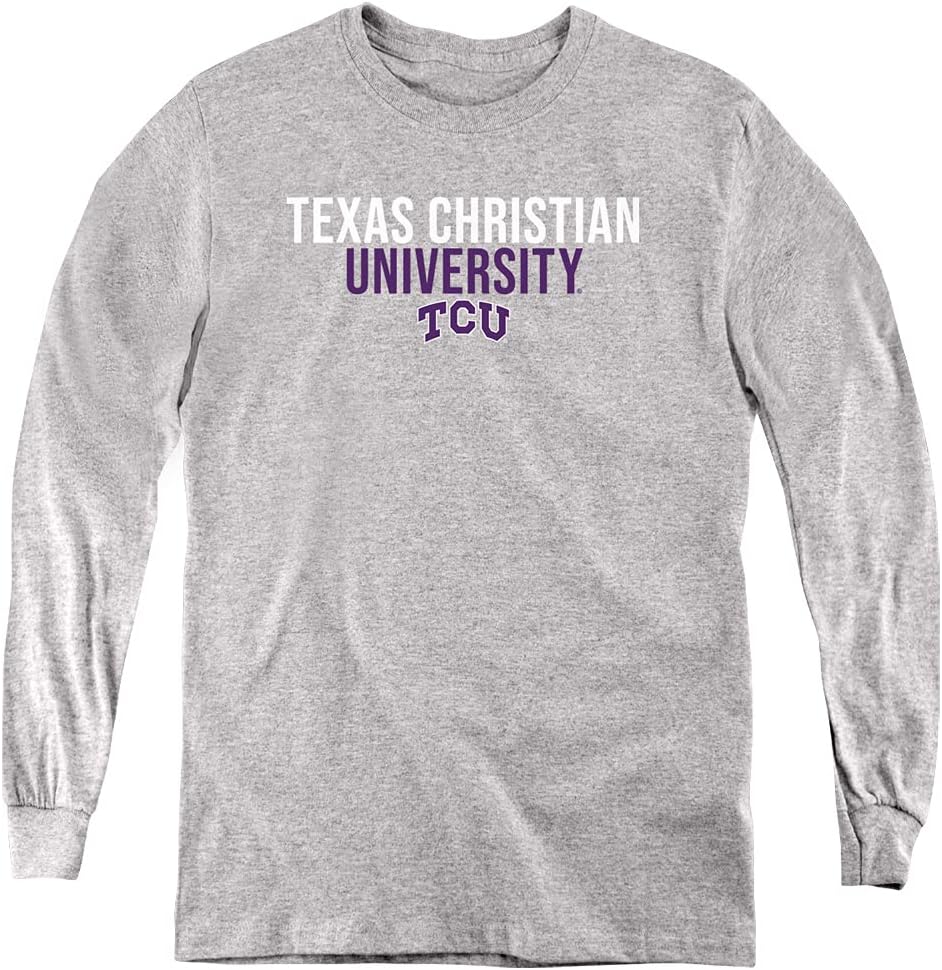 Texas Christian University Official Stacked Youth Long Sleeve T Shirt