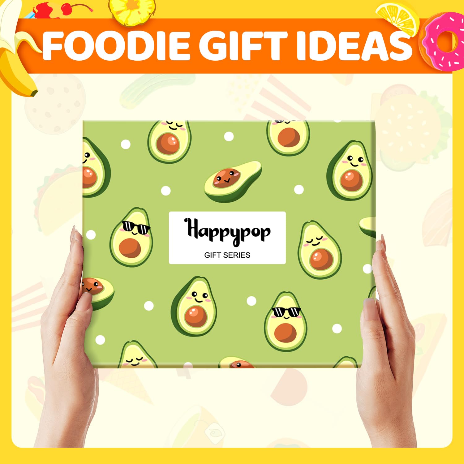 HAPPYPOP Funny Fruit Gifts - Avocado Pineapple Banana Strawberry Socks for Women Men