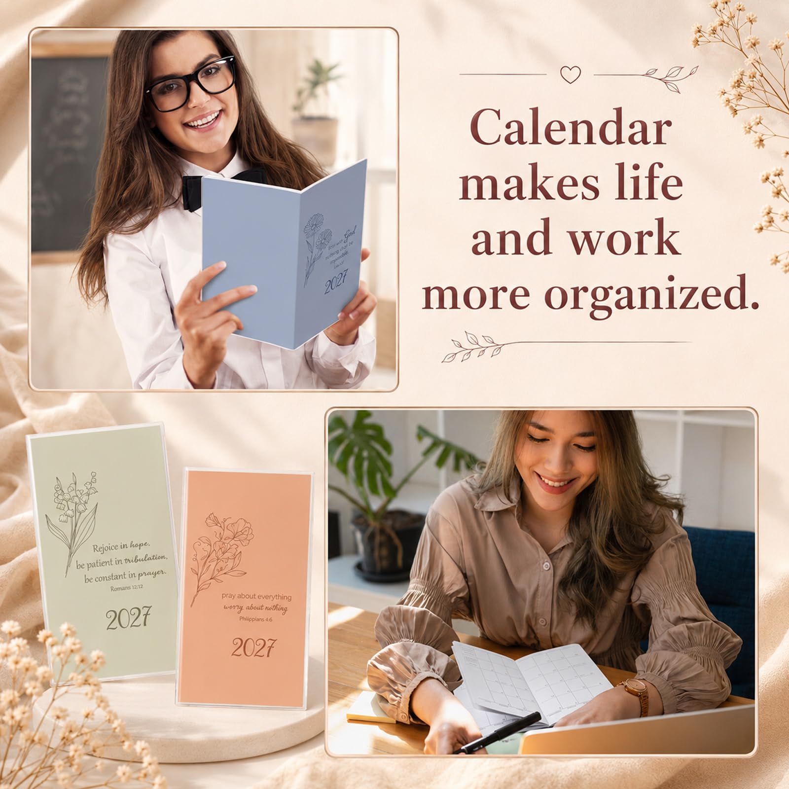 ReliThick 24 calendari tascabili per il 2027, idea regalo per Natale, colleghi, dipendenti, ispirazione, apprezzamento, borsa, agenda mensile, piccolo calendario tascabile, diari, blocco note (bibbia