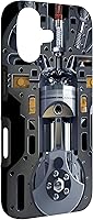 Vista 3 de Mecánico Motor Metal Pistón Cilindros Metal PC Case para iPhone 17