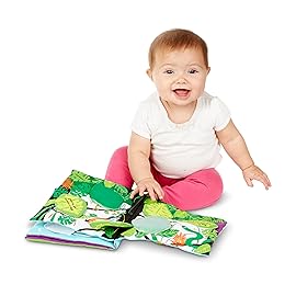 Melissa & Doug Soft Activity Baby Book - The Wonderful World of Peekaboo! Lift The Flap Busy Book for Toddlers, Sensory Toys for Babies and Toddlers