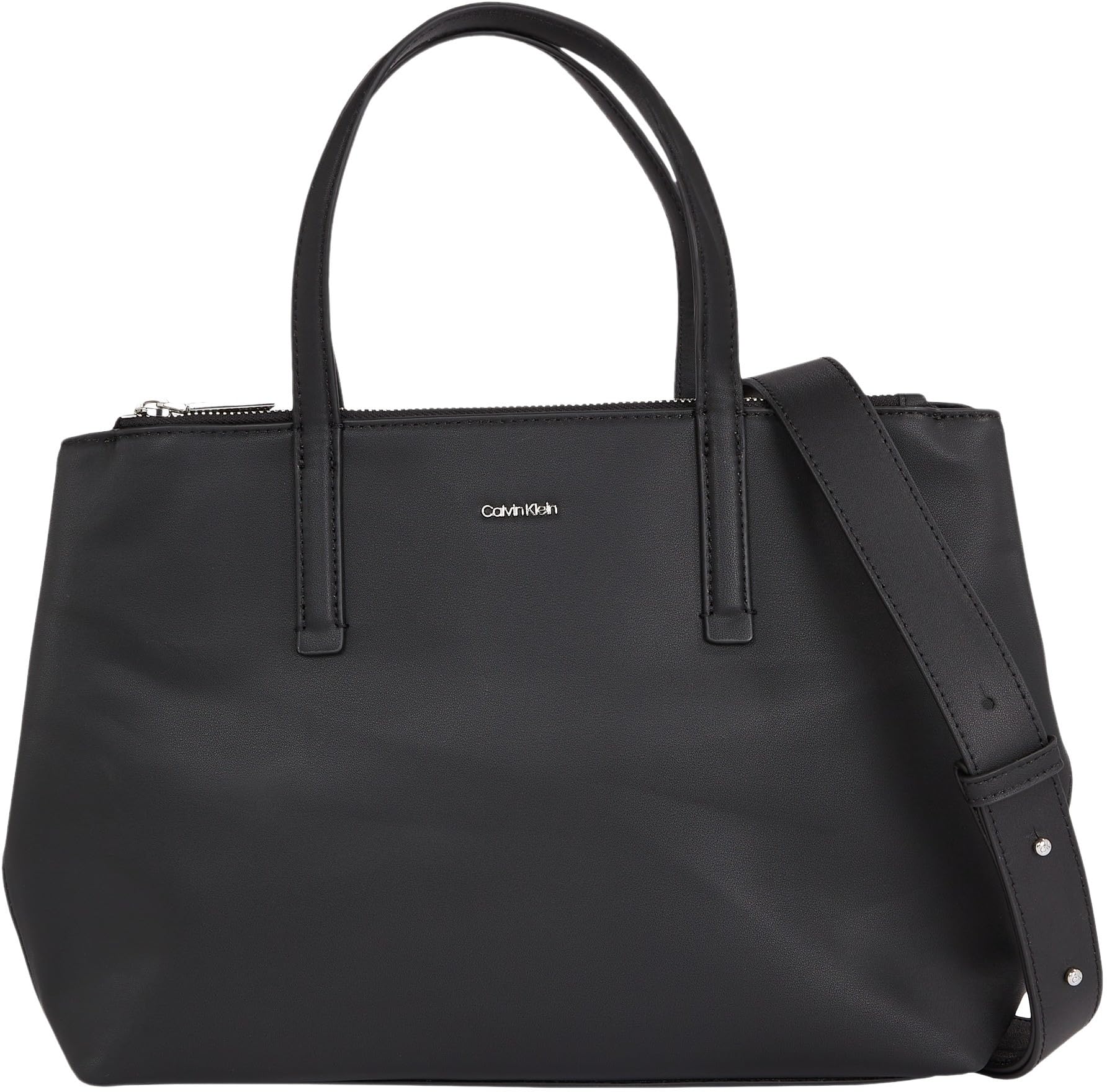 Calvin Klein Women's Ck Must Tote Md Crossovers, Ck Black, One Size