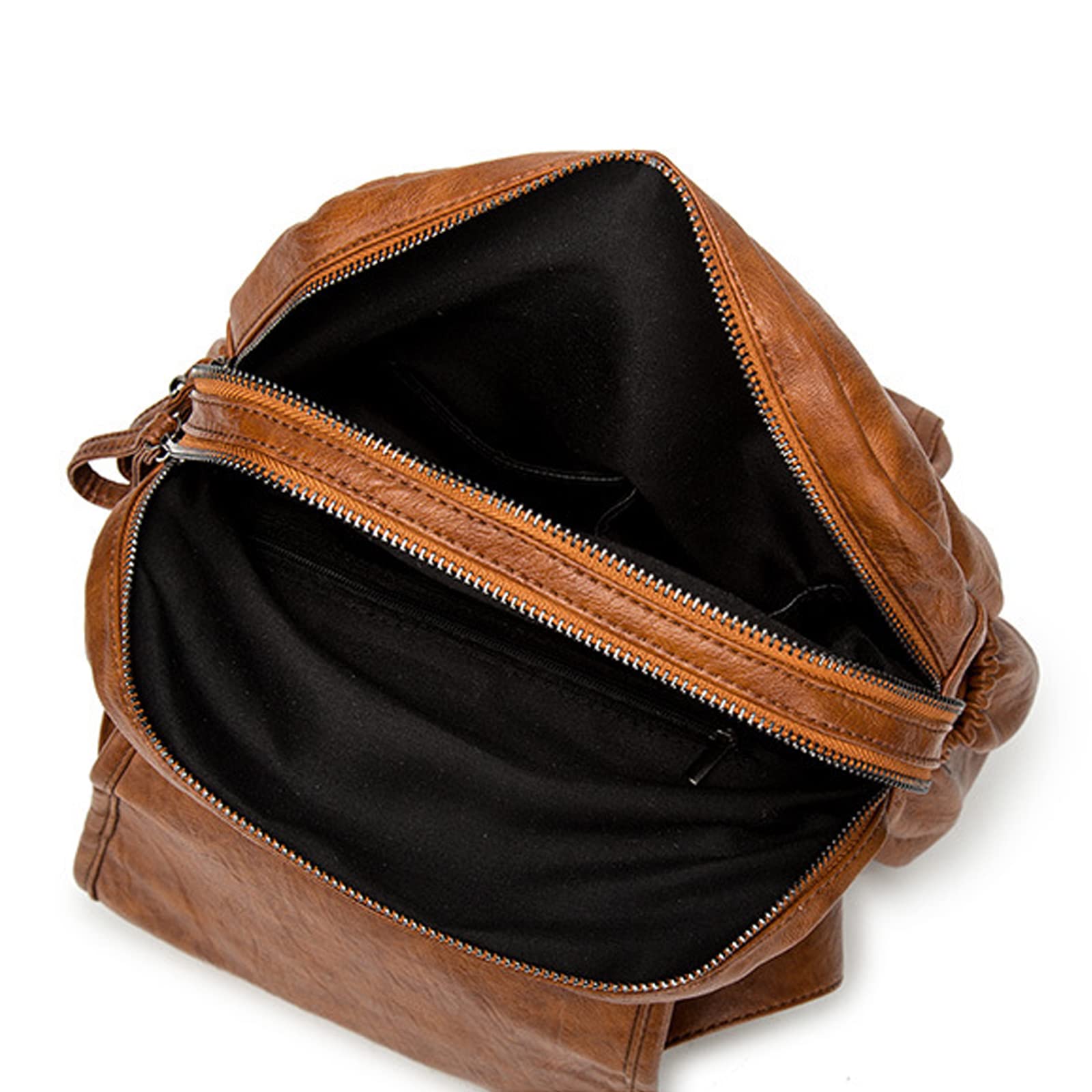 Sac à dos Femme Cuir Étanche Mode Grande capacité Sacs portés dos Fille Femmes Voyage Sac a dos Noir