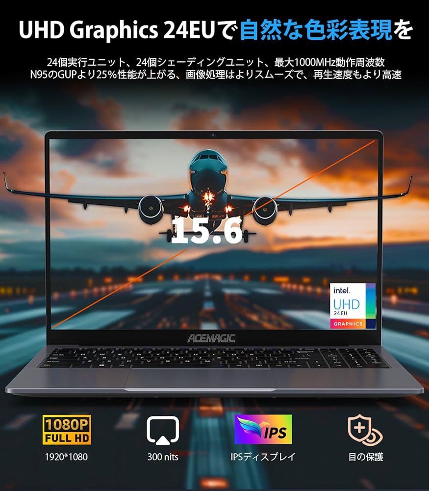 ACEMAGIC ノートパソコン 15.6インチ PC 2025新型N150