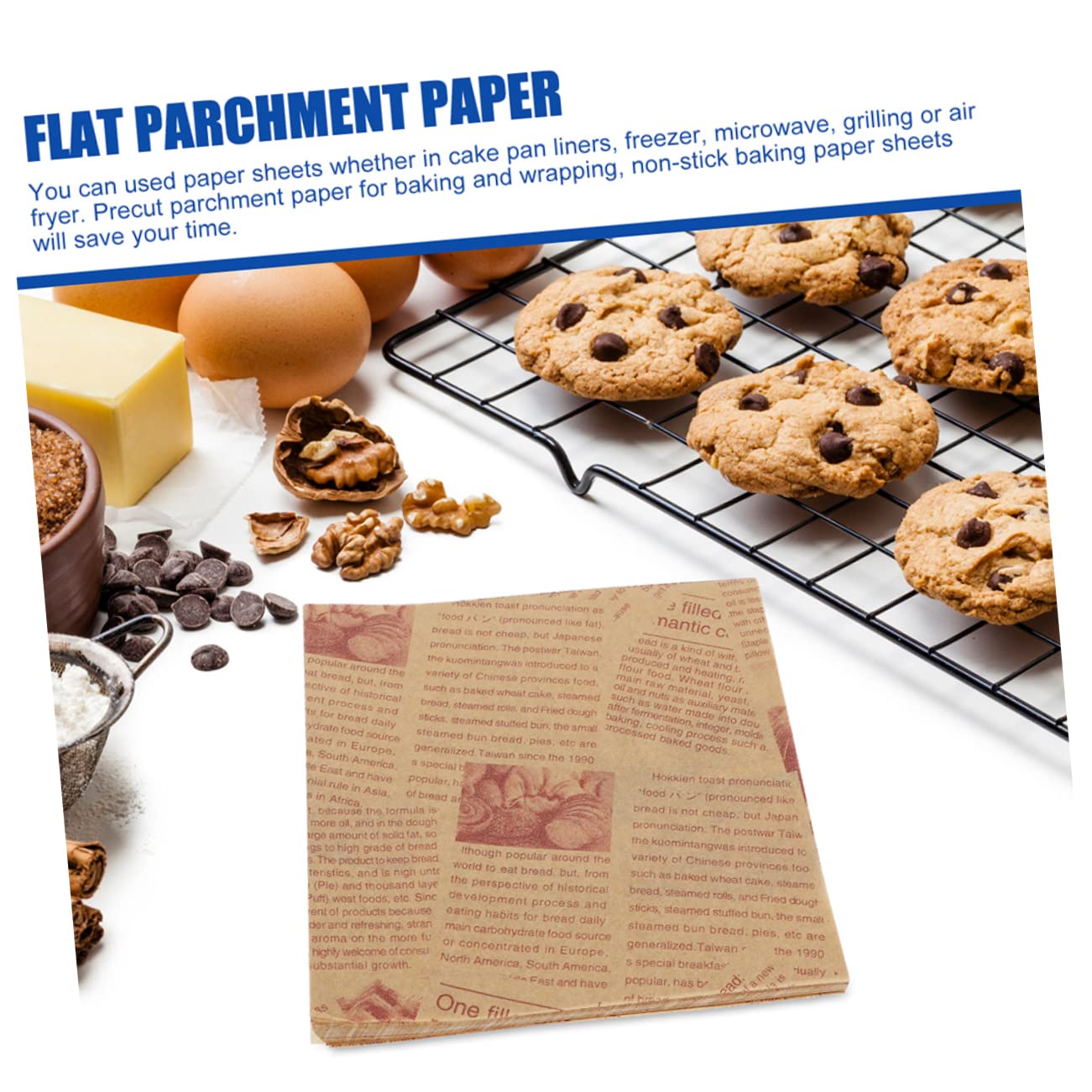 SHOWERORO 200piezas Papel De Hornear Antiadherente Para Freidoras De Aire Envolver Sándwiches