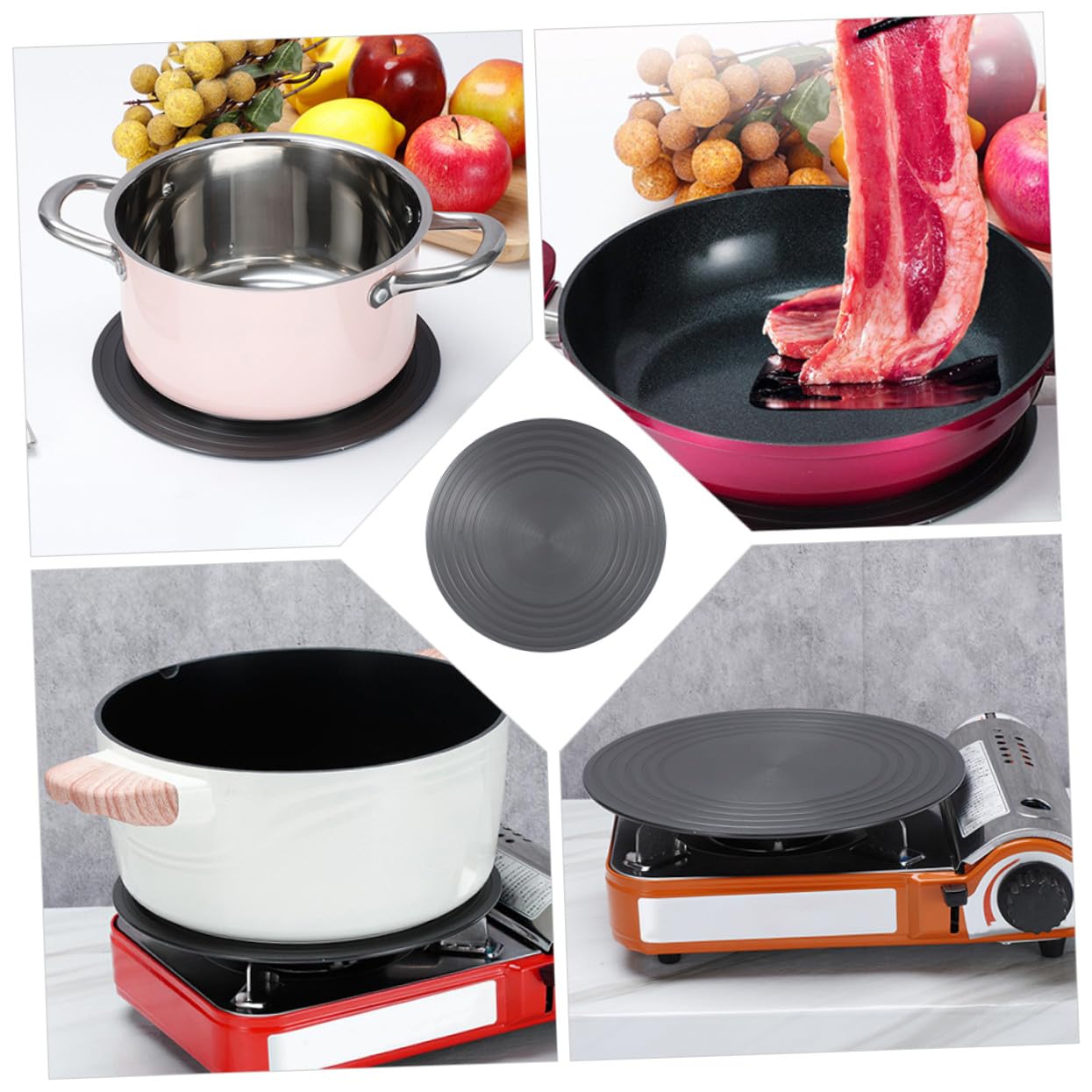 INOOMP Diffusore Calore Gas Stovetop Piastra Scongelamento Burn Protezione Pentole Riduttore per Cucina Gas e