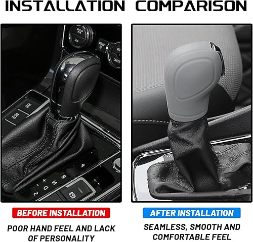 Miniatura 3 de msyuusr 2 fundas para pomo de palanca de cambios de automóvil, antideslizante y elástica de silicona para hombres y mujeres, accesorios universales