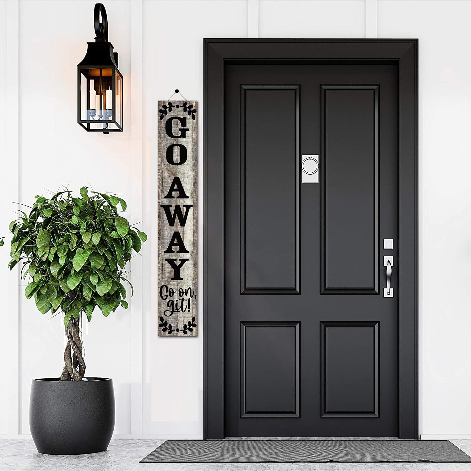 Unwelcome Sign Go Away Go On Git Vertical Sign Unwelcome Porch Sign Welcome Signs Farmhouse Porch Decor Large Unwelcome Wood Sign 8x48 Inches