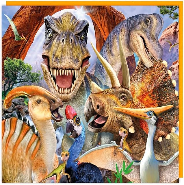 DINOSAUR Greeting 3D Lenticular Hologram Holographic Greeting Card
