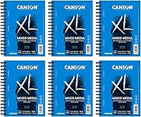 Vista 10 de Canson XL Series Cuaderno de Media Mix, Textura Rugosa, Alambre Lateral, 7x10 pulgadas, 50 Hojas – Papel de Arte Grueso para Acuarela, Gouache