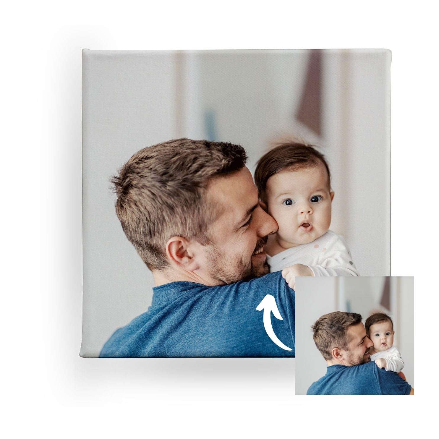 CUAC REVOLUTION Cuadro Personalizado con tu Foto. Impresión en Lienzo Alta Definición sobre Bastidor de Madera. Regalos Personalizados. Fabricado en España.