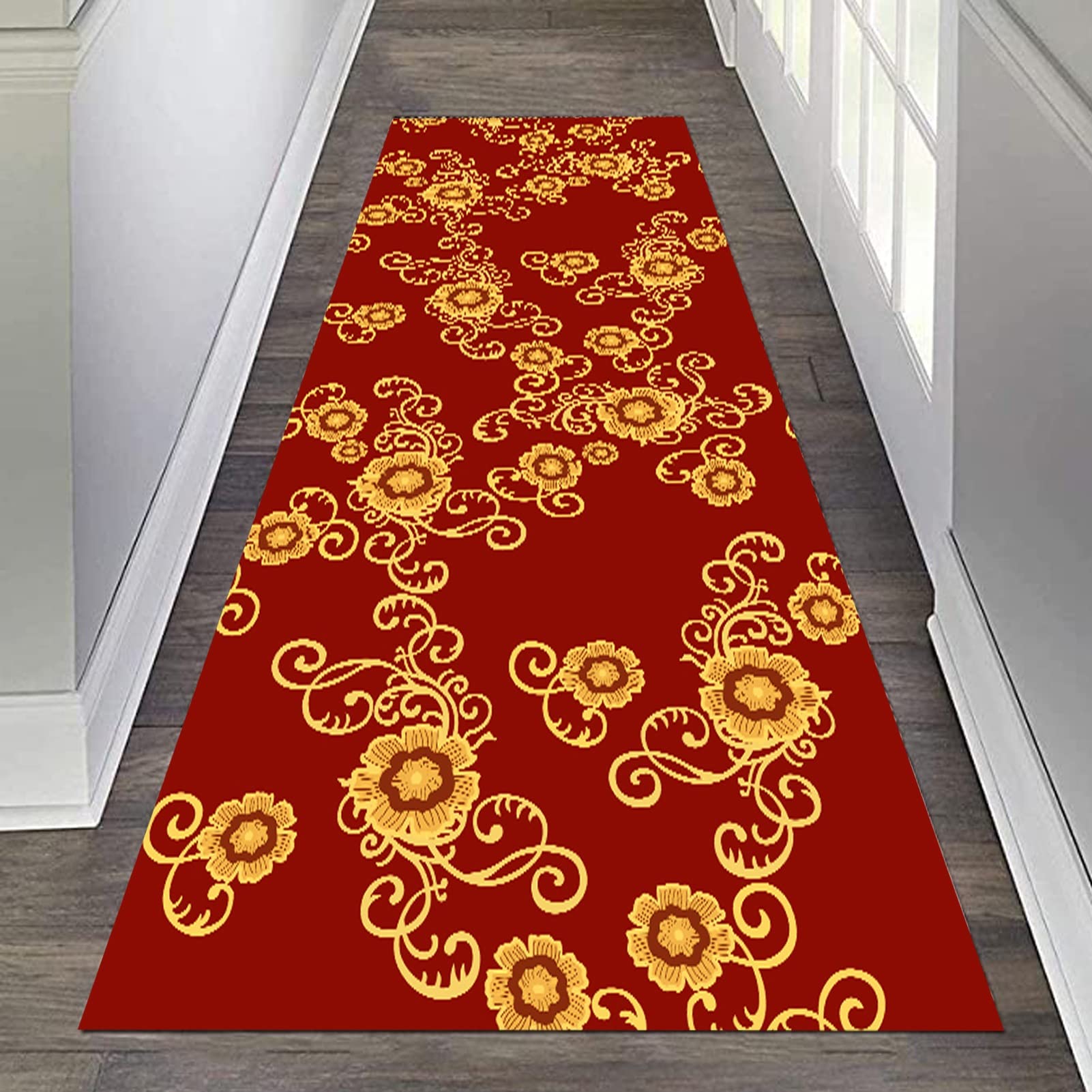 Bardzo długi korytarz Runner Wąskie dywaniki ，Dekoracyjne dywaniki do korytarza ，Wewnętrzny antypoślizgowy dywanik do sypialni 60cm/70cm/80cm/100cm szerokości (Size : 70x400cm)