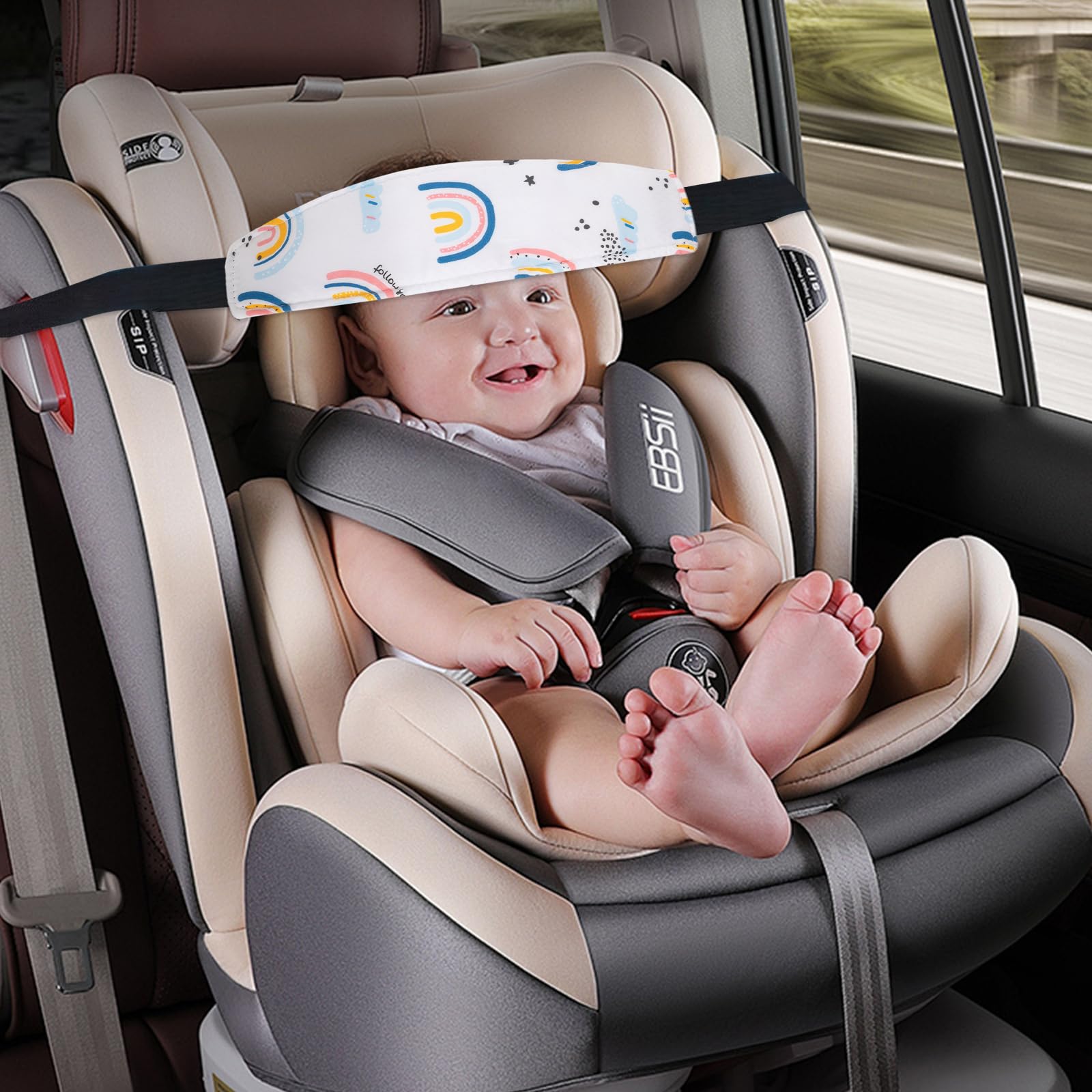 3 unidades reposacabezas para coche y niños, soporte para la cabeza ajustable, soporte para la cabeza del coche para dormir para niños, accesorio para asiento de niños, cinta para la cabeza, para