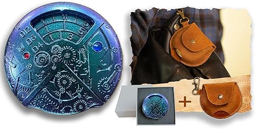 Miniatura 9 de Dados DND Dungeons and Dragons D&D Metal D20 D y D Dados para juegos de rol, 7 en 1, ruleta para juegos de rol de Calabozos y Dragones