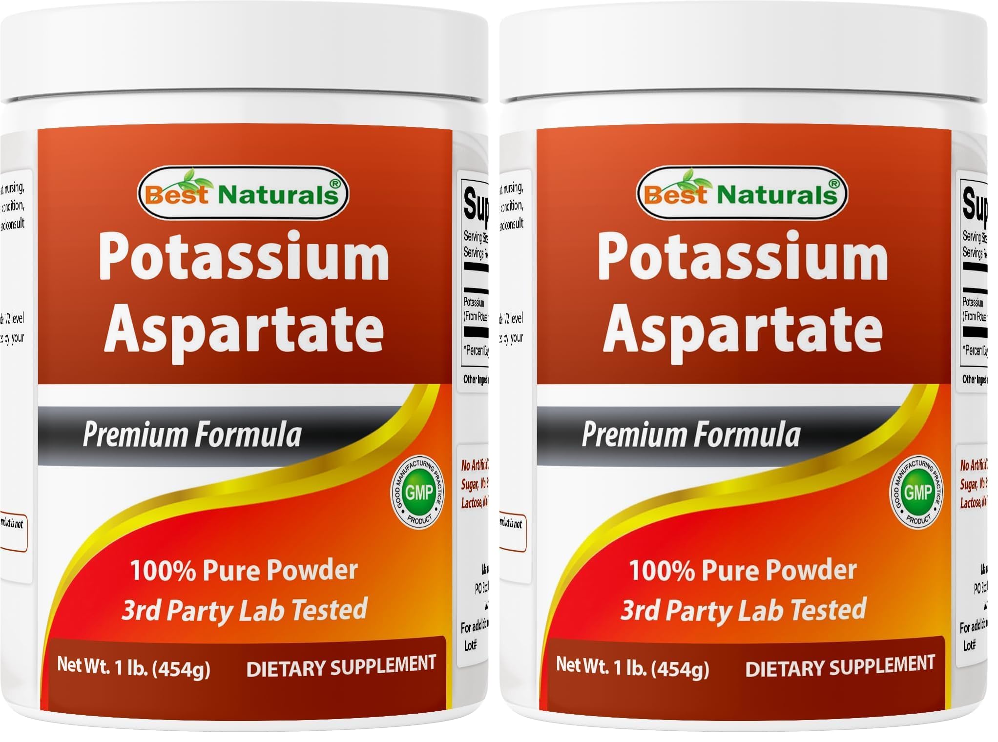 Best Naturals Potassium Aspartate Pure Powder 1 Pound (Pack of 2) 16 Ounce (Pack of 2)