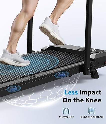 Miniatura 8 de CIIHI Walking Pad Treadmill with Incline - 8% Incline Walking Pad with Handle Bar - Foldable Under Desk Treadmill for Home with 300 Lbs Capacity -