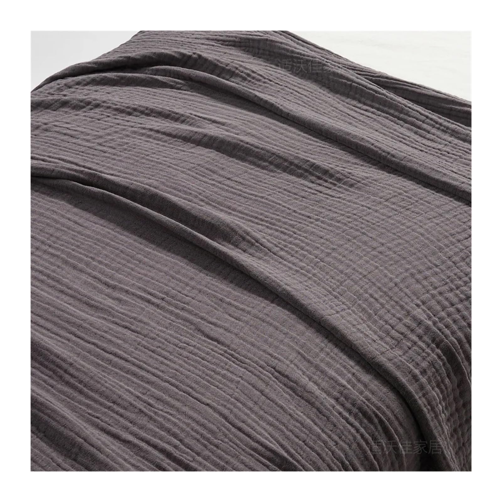 HKSDKABOP Muslin Cotton Gauze Throw Blanket Multicolor Multiple Sizes(Coffee,180x200cm)