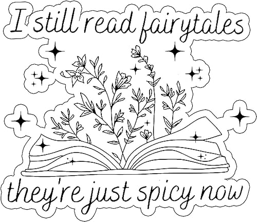 Miniatura 1 de Calcomanía con texto en inglés "I Still Read Fairytales", calcomanía para lector de libros, calcomanía de BookTok, calcomanía para Kindle,