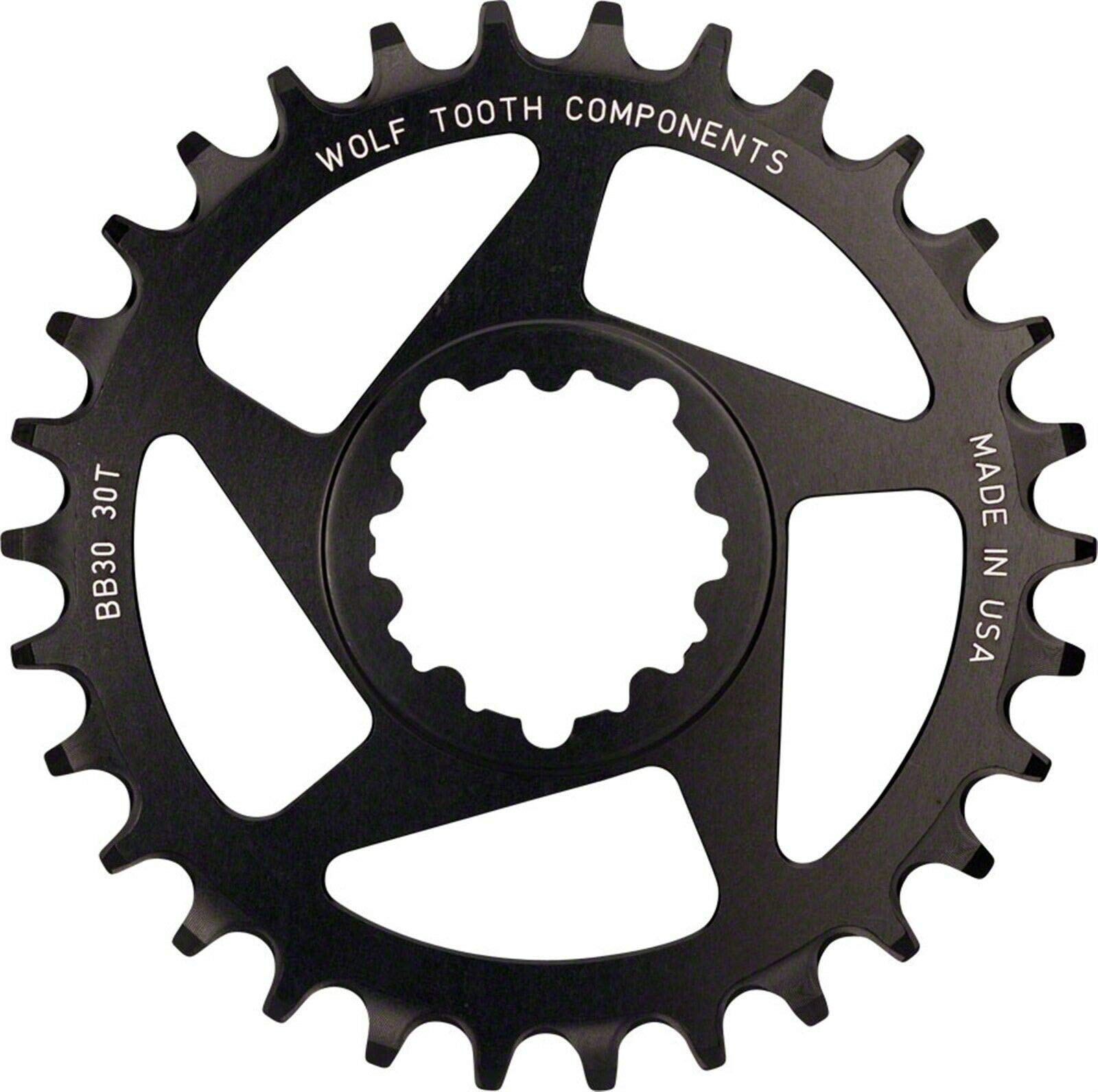 Wolf Tooth Direct-Mount Drop-Stop A Chainring for SRAM Direct Mount 28t / BB30 Short Spindle/ 0mm Of