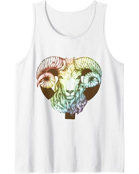 Aries Watercolor Zodiac Tank Top
