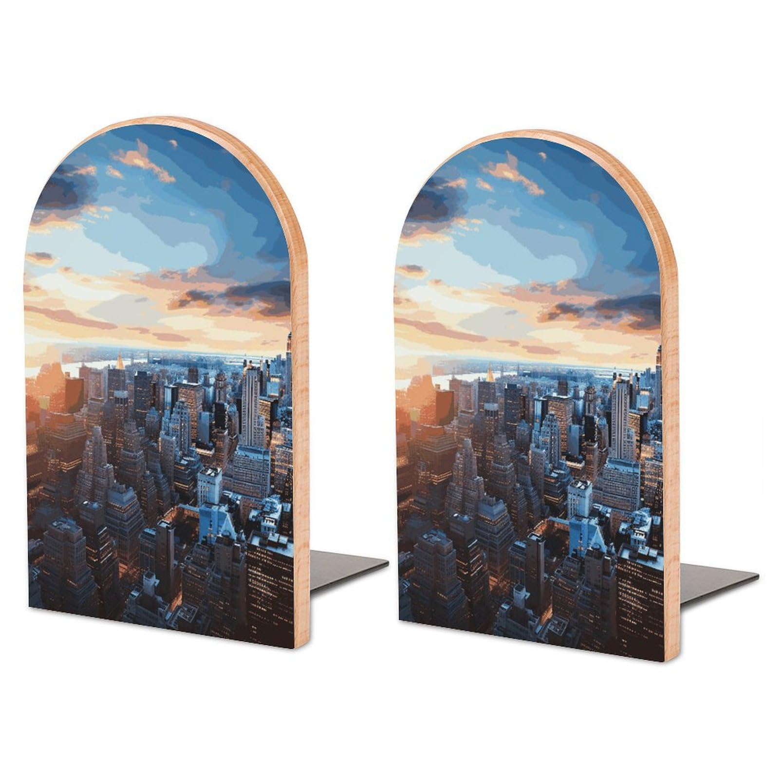 Serre-livres en bois New York mignon cadeau idéal pour passionnés de lecture