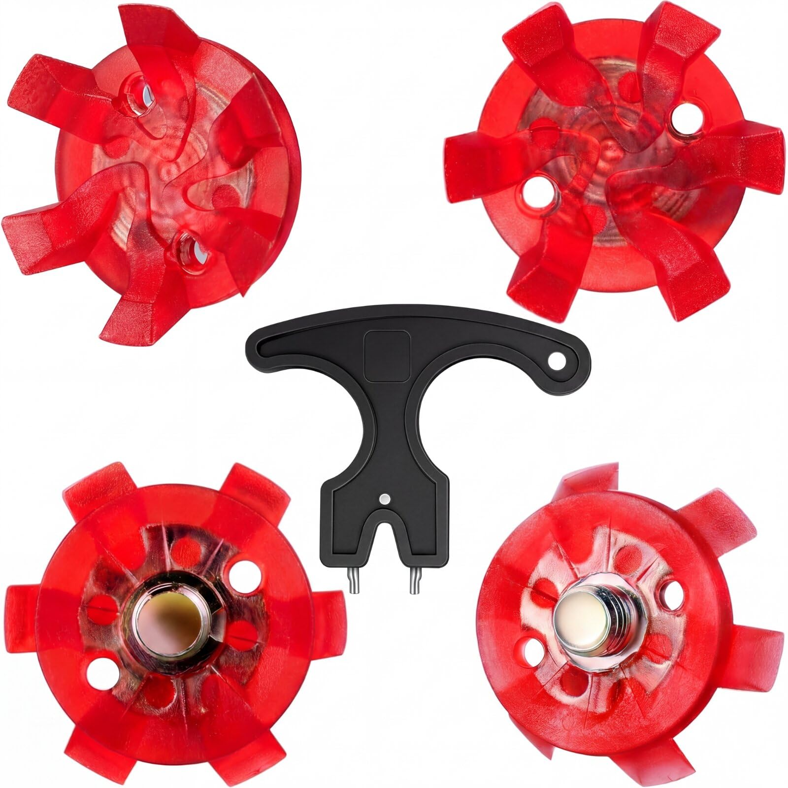Shappy 50 Pcs Golf Shoe Spikes Replacement Metal Screw 1 Wrench Tool