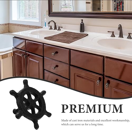 Miniatura 7 de ERINGOGO 2 tiradores náuticos de hierro fundido para cajones, tiradores de gabinete de playa para armario, armario, armario, 2 unidades