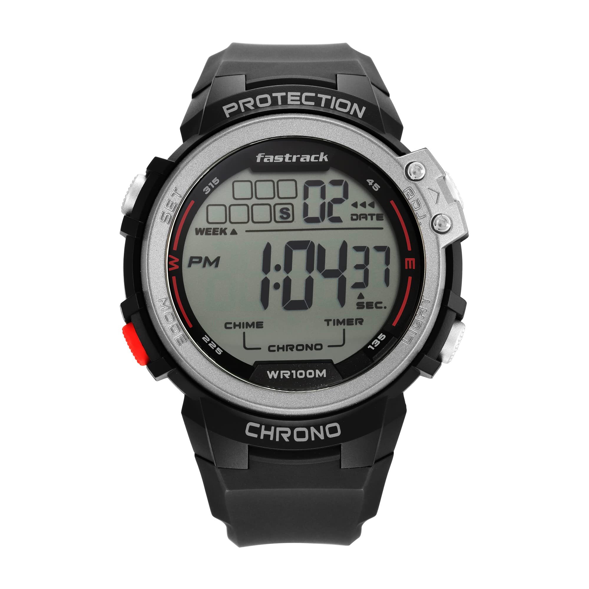 Fastrack Men Polyurethane Streetwear 2.0 AnalogDigital Gray Dial Watch