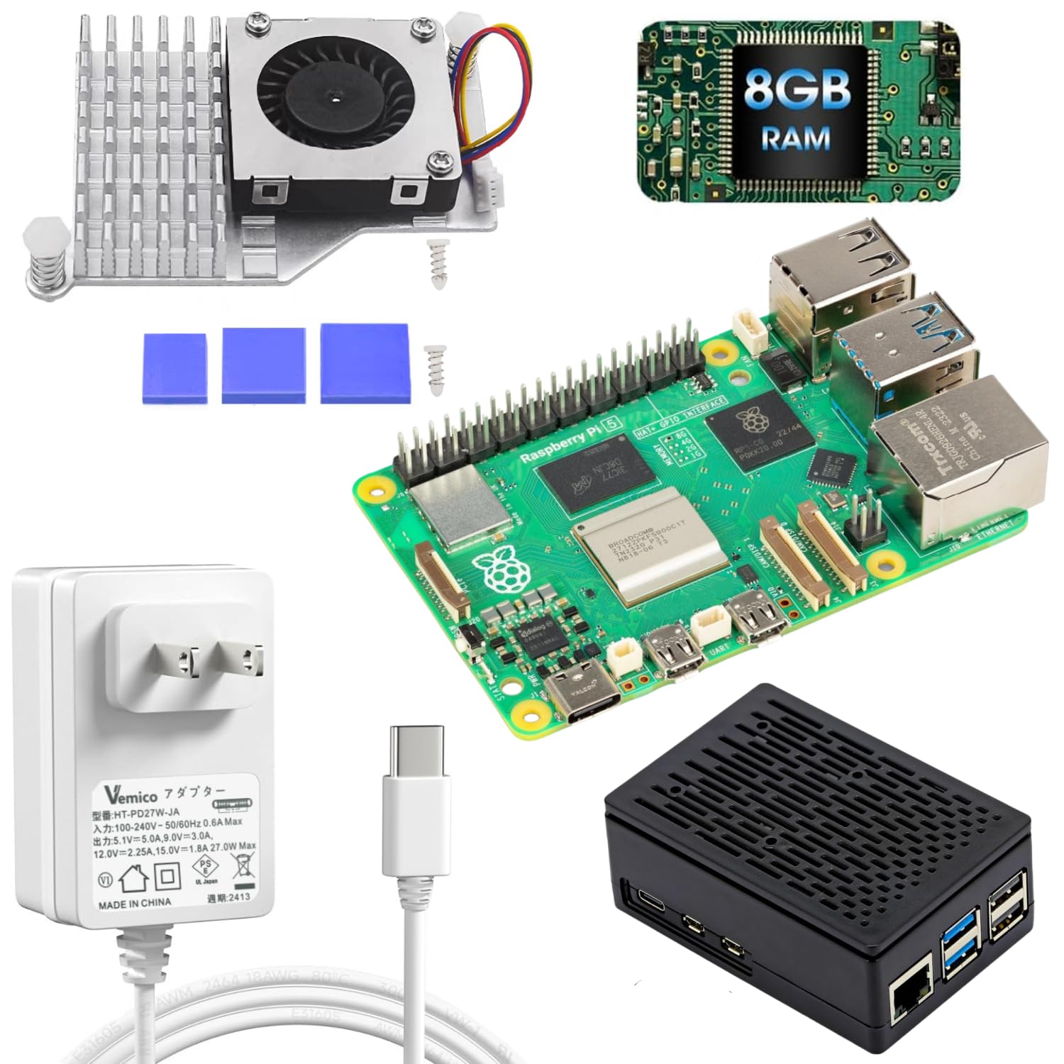 Raspberry Pi 5 8GB SDカード セット (ラズベリーパイ) Amazon.co.jp: Vesiri Raspberry Pi 5 Starter Kit 技適済み