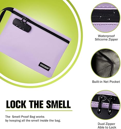 Miniatura 8 de OZCHIN Bolsa de bloqueo de medicamentos y estuche de almacenamiento con 4 tubos, Bolsa de bloqueo de medicamentos y estuche de almacenamiento con 4