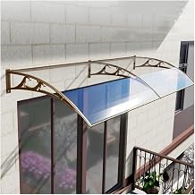 Polycarbonate awning, window awning, awning patio door, outdoor window awning with polycarbonate hollow sheet, modern door canopy for patio balcony, 60x140cm/24x55in