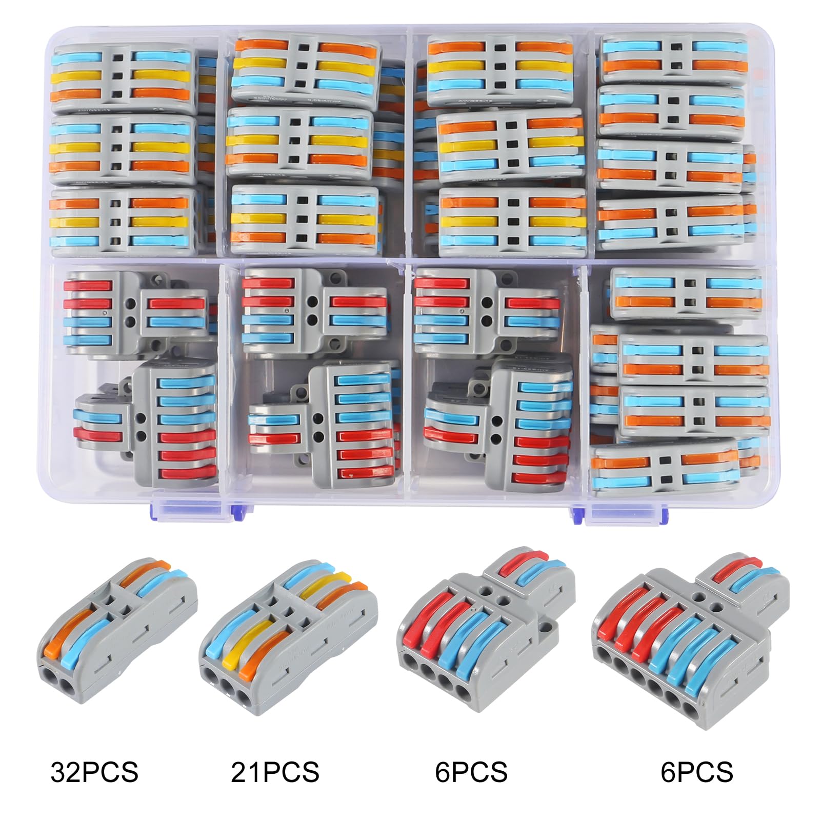 AITRIP 65pcs DIY splicing connectors Kits,Lever Wire Connectors - Image 2