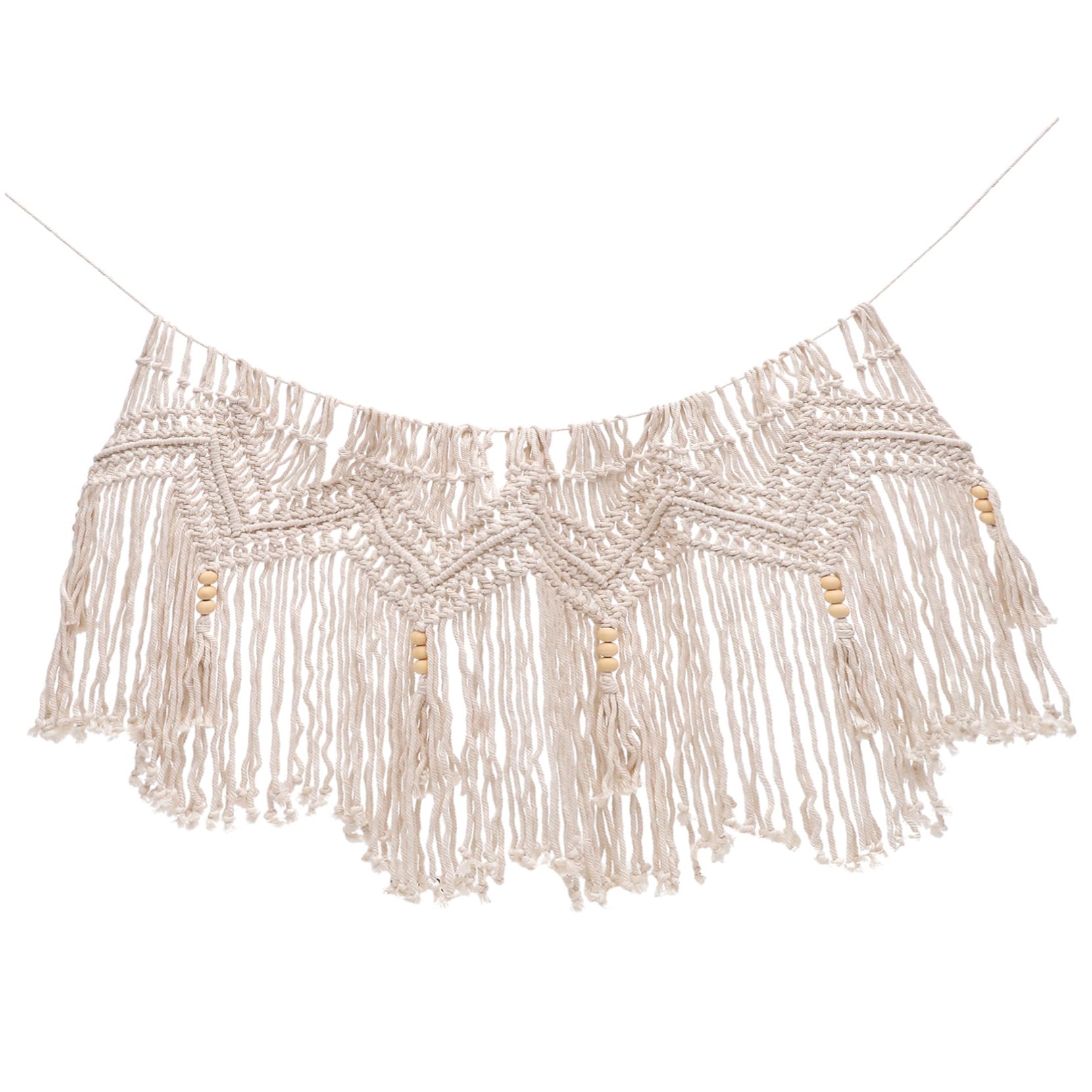 Rideau Macramé en Coton pour Véranda et Décoration Bohème de Bureau Lumineux