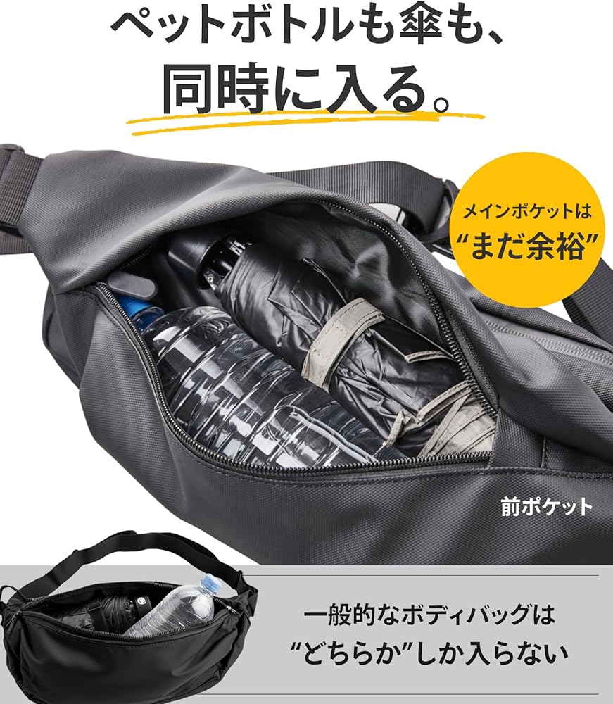 Amazon | 【Begin掲載・スリ対策】ボディバッグ メンズ 大容量 撥水 止