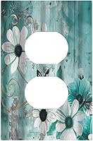 Vista 65 de Placa de pared doble basculante de mármol azul, cubierta decorativa de interruptor de luz de 2 cuadras, moderna acuarela degradada, arte de tinta