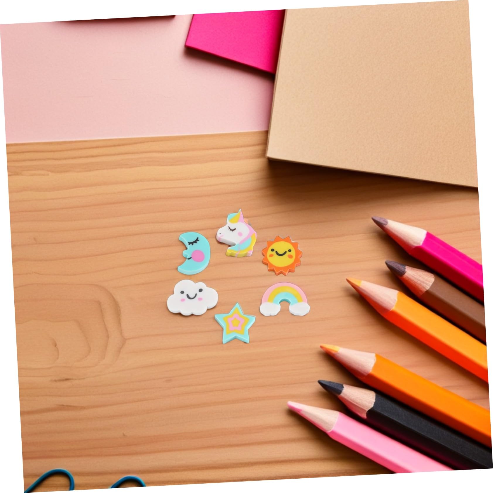 180 Stück Teiliges Mini Radiergummi für Schüler Bunte Wolken Einhorn Mond Stern Radierer für Schule Partygeschenke Klassenzimmerbelohnungen Kompakt und Präzise