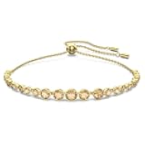 Imber Emily bracelet, Mixed round cuts, Gold tone, Gold-tone finish