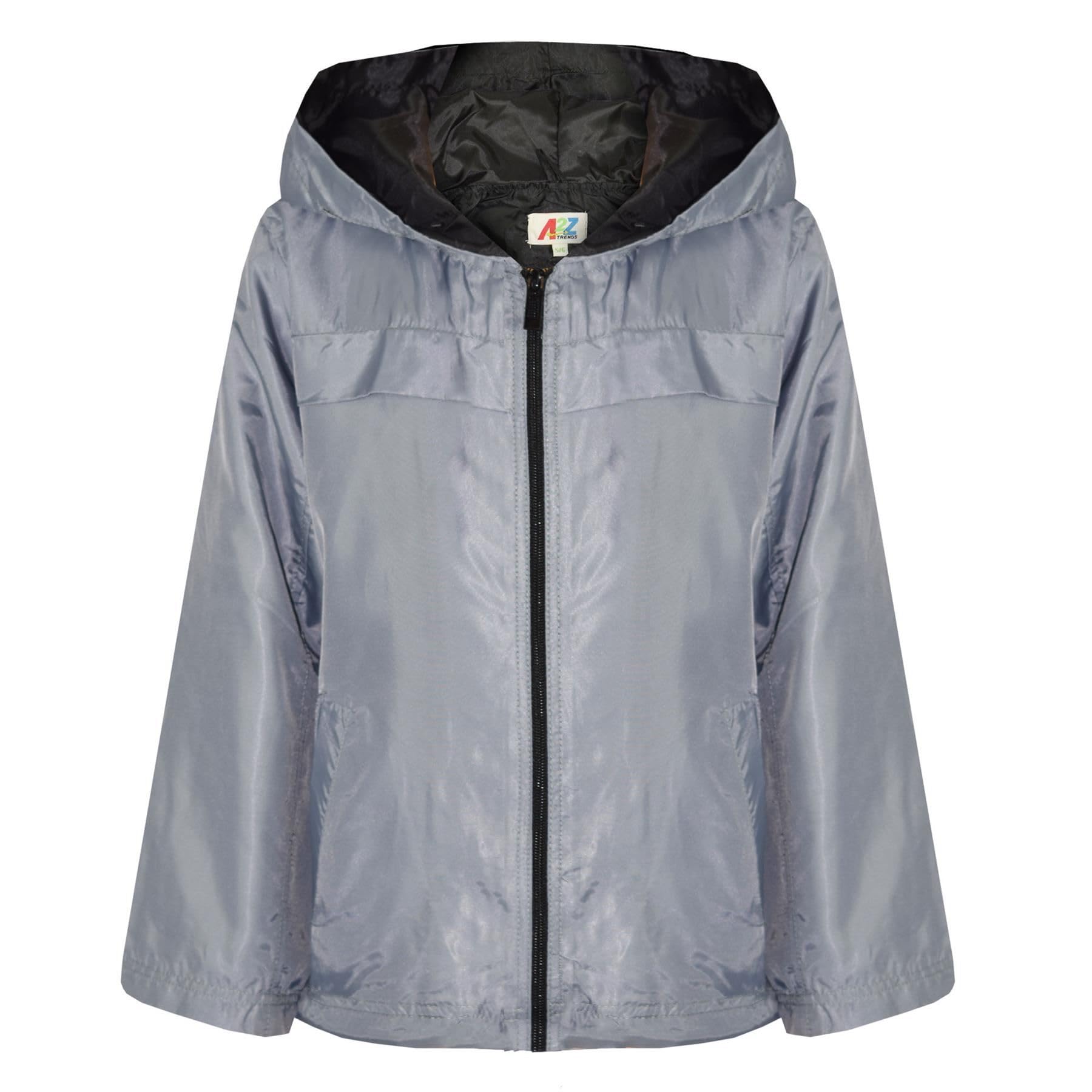 A2z 4 Kids Girls Silver Boys Raincoats Jackets Kids Lightweight Kag Mac- Raincoat Jacket 449 13