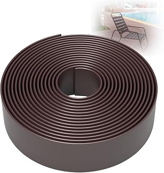 KOMORAX 100ft Long 1.5" Wide Vinyl Chair Strapping. Repair & Replacement Matte Finish. for Patio Outdoor Lawn Garden Durable Attractive Brown