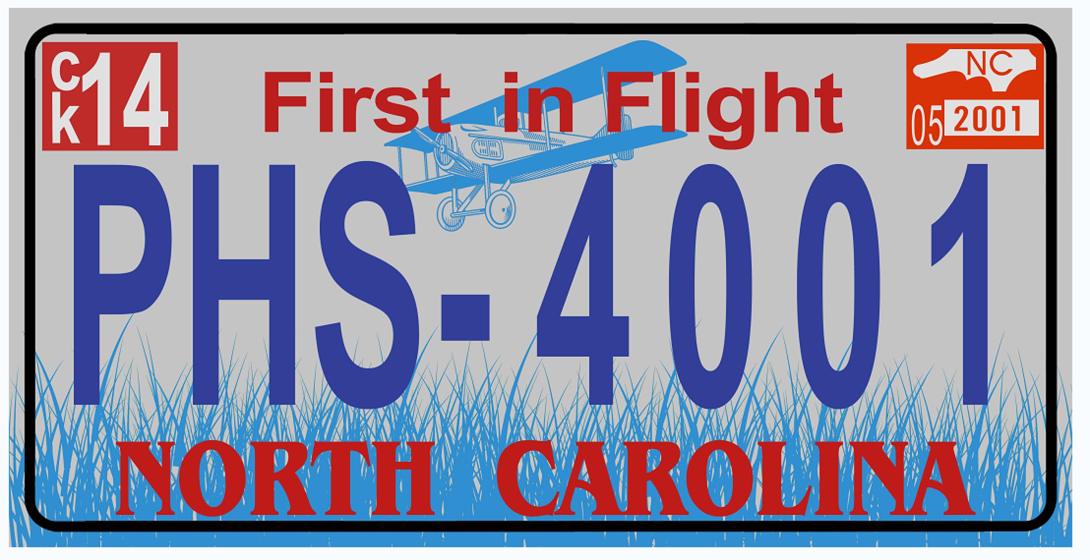 OPO 10 - USA car license plate - metal replica 30x15 cm: North Carolina (C06)