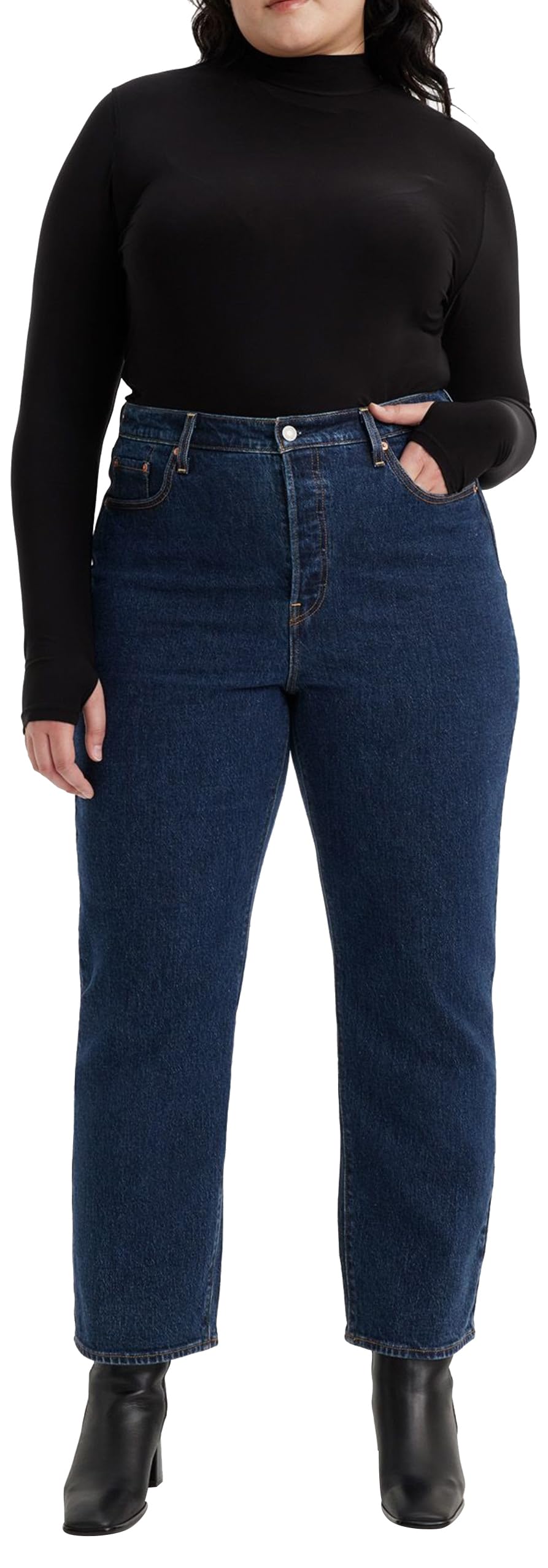 Women's Ribcage Straight Ankle Jeans