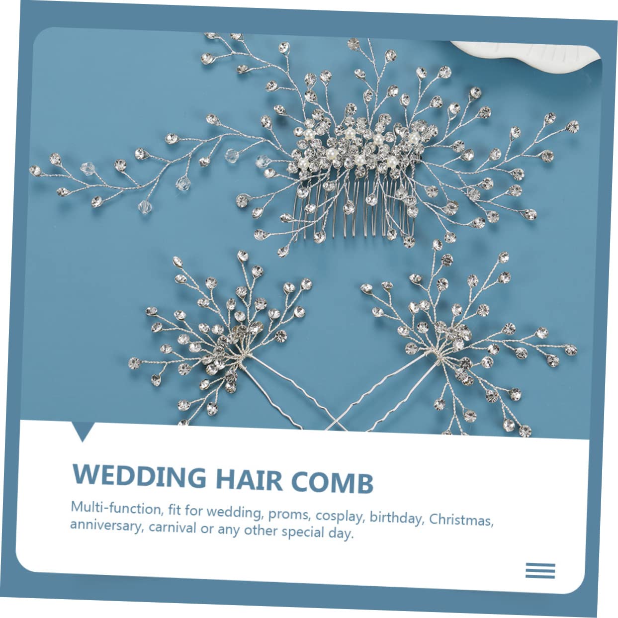 Housoutil 4sätze Eleganter Braut Haarschmuck Kamm Mit Strasssteinen Für Hochzeiten Chic Haarpin Für Bräute Und Brautjungfern Einfach Zu Tragen Und