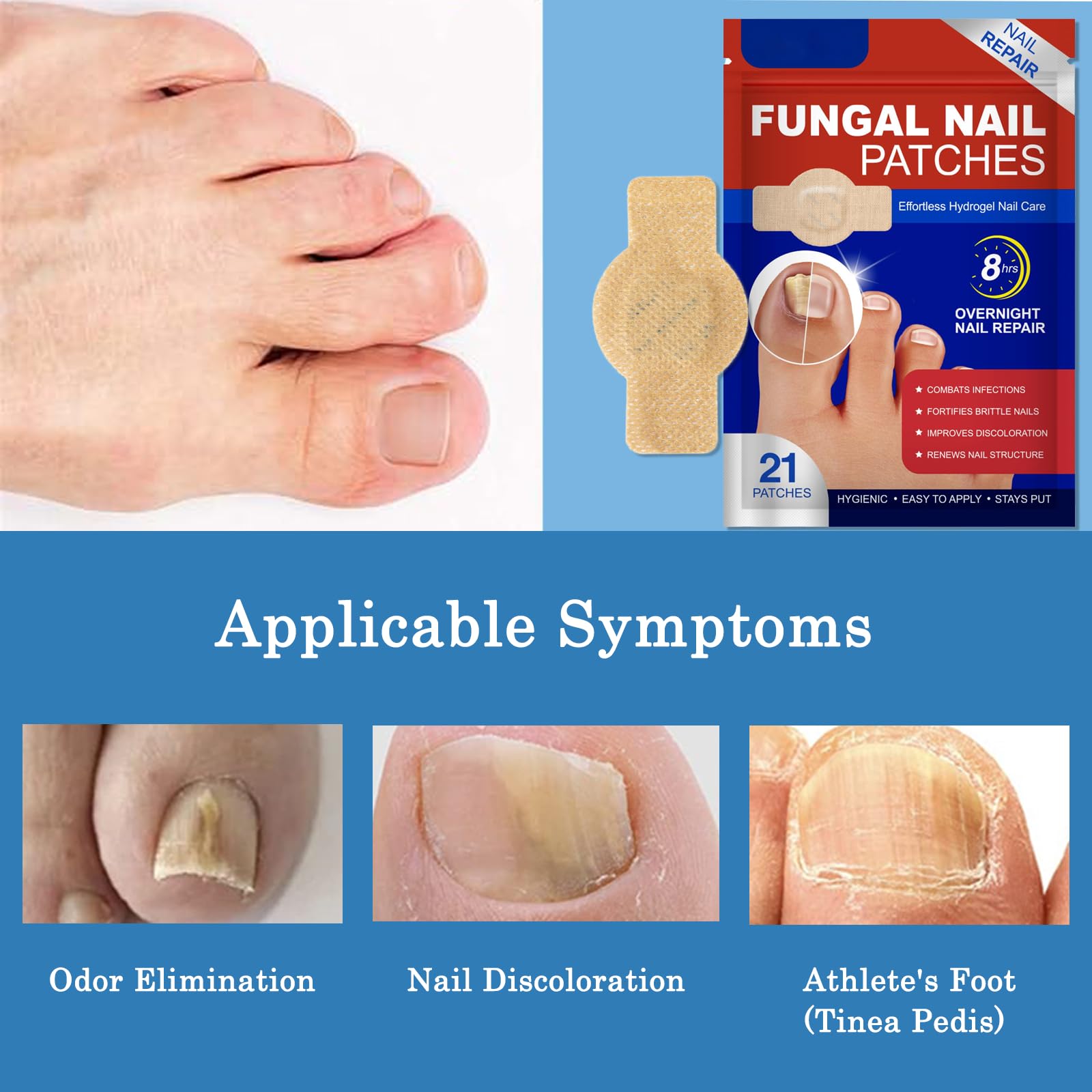 Fungal Nail Hydrogel Patches for Toenail Overnight - Image 4
