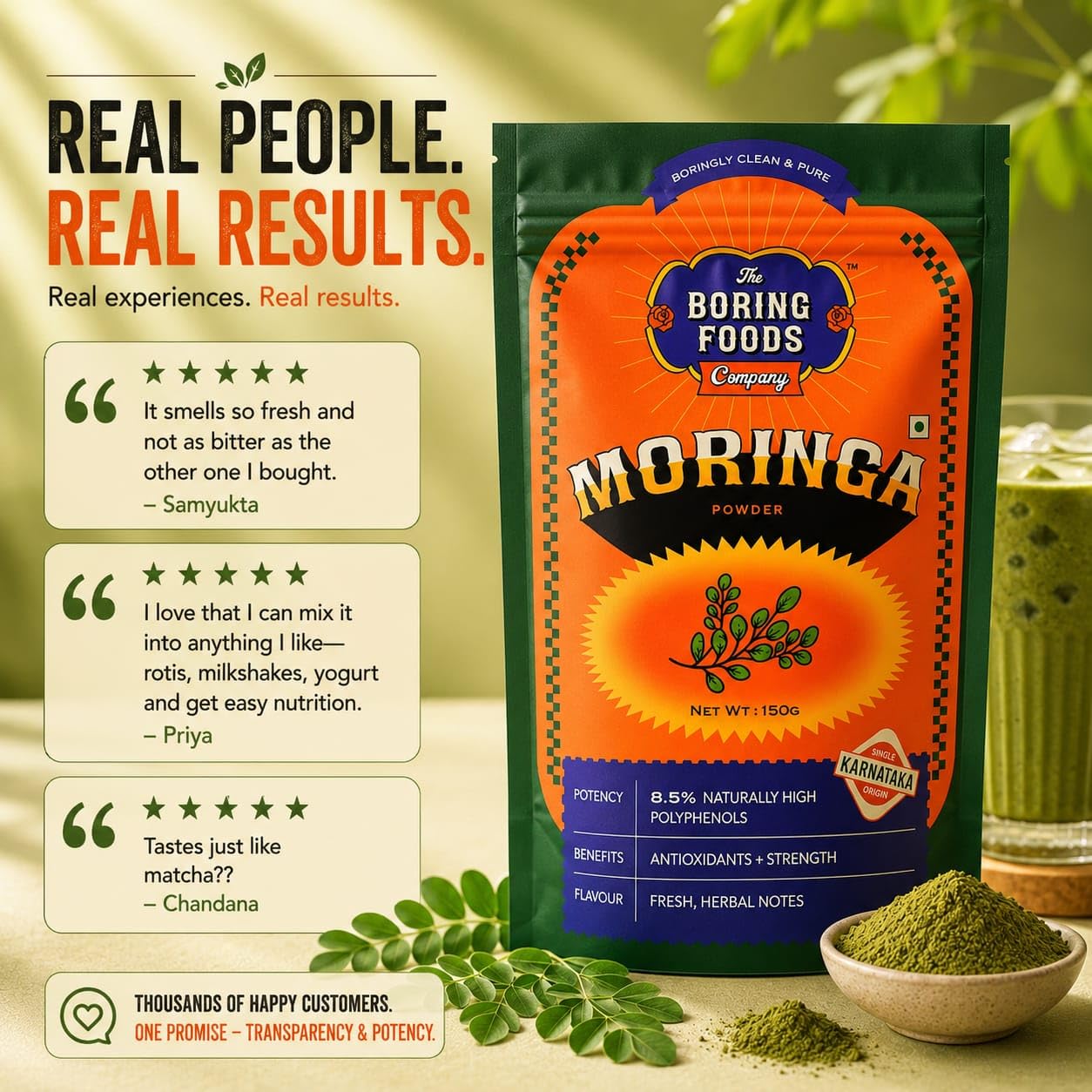 Moringa Powder | 150g | Nature's Multivitamin | Pure Drumstick Leaf Powder — Amazon image 7