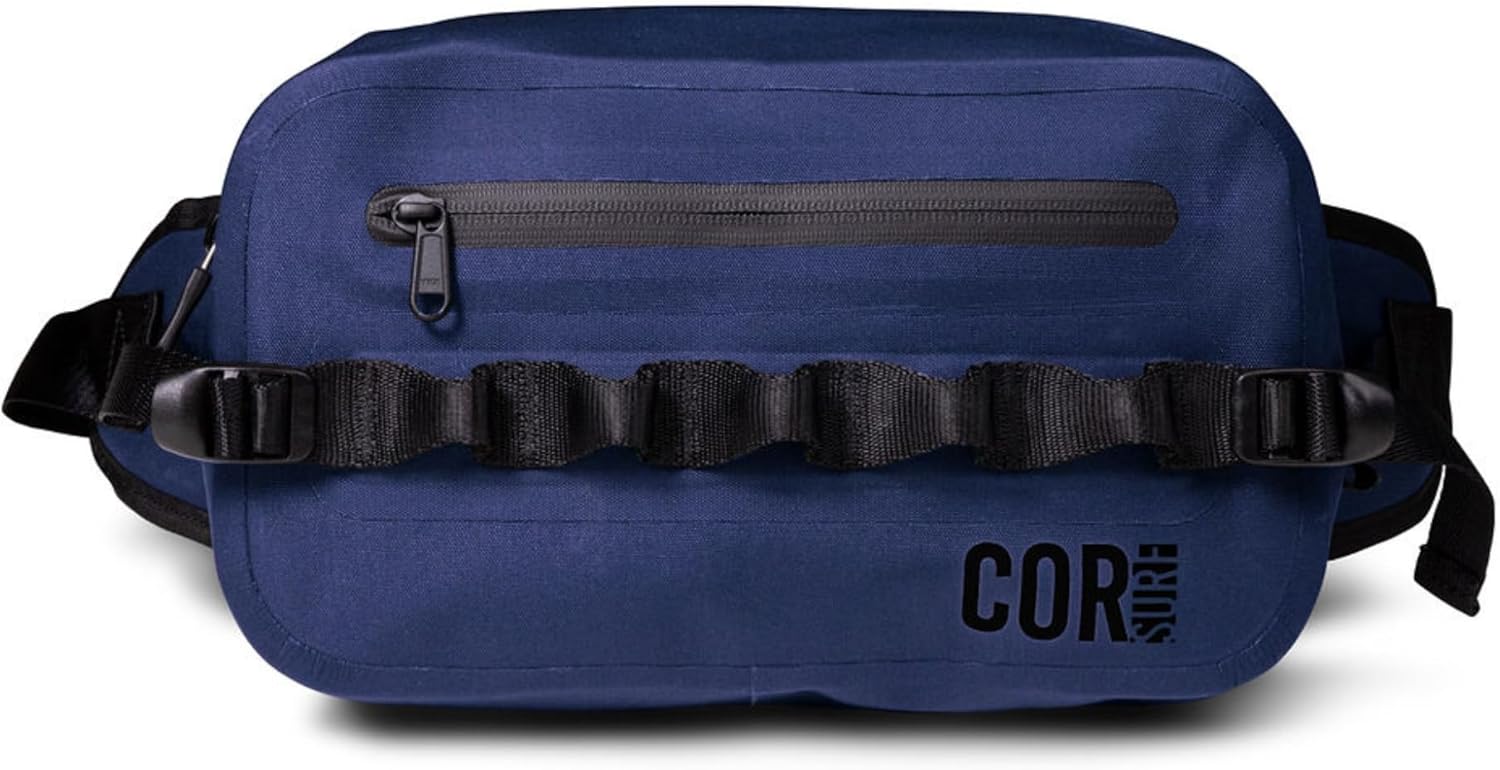 Waterproof Waist Pack 2.5L | Waterproof Belt Bag with Wide, Comfortable Waist Strap, Floating Waterproof Fanny Pack for Travel, Fly Fishing, Beach, Swimming, Paddleboarding, Kayaking (Dark Blue)