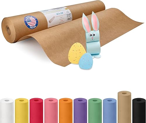 Miniatura 97 de IDL Packaging - Rollo de papel kraft rojo de 36 x 2160 pulgadas (180 pies), hecho en Estados Unidos, grosor 45 libras, arte, envoltura regalos